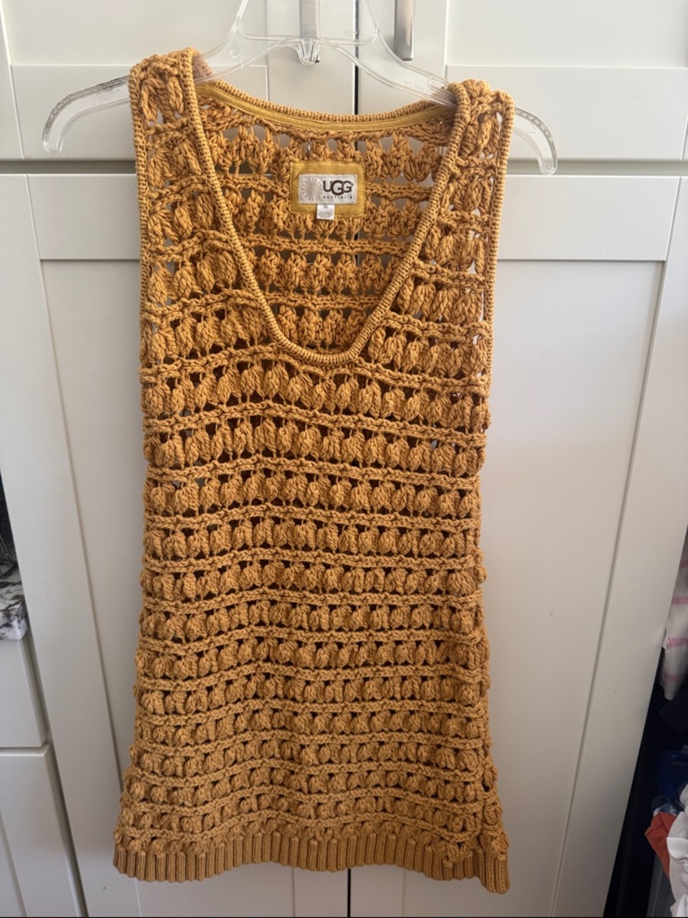 UGG Crochet Knit dress  in Mustard
